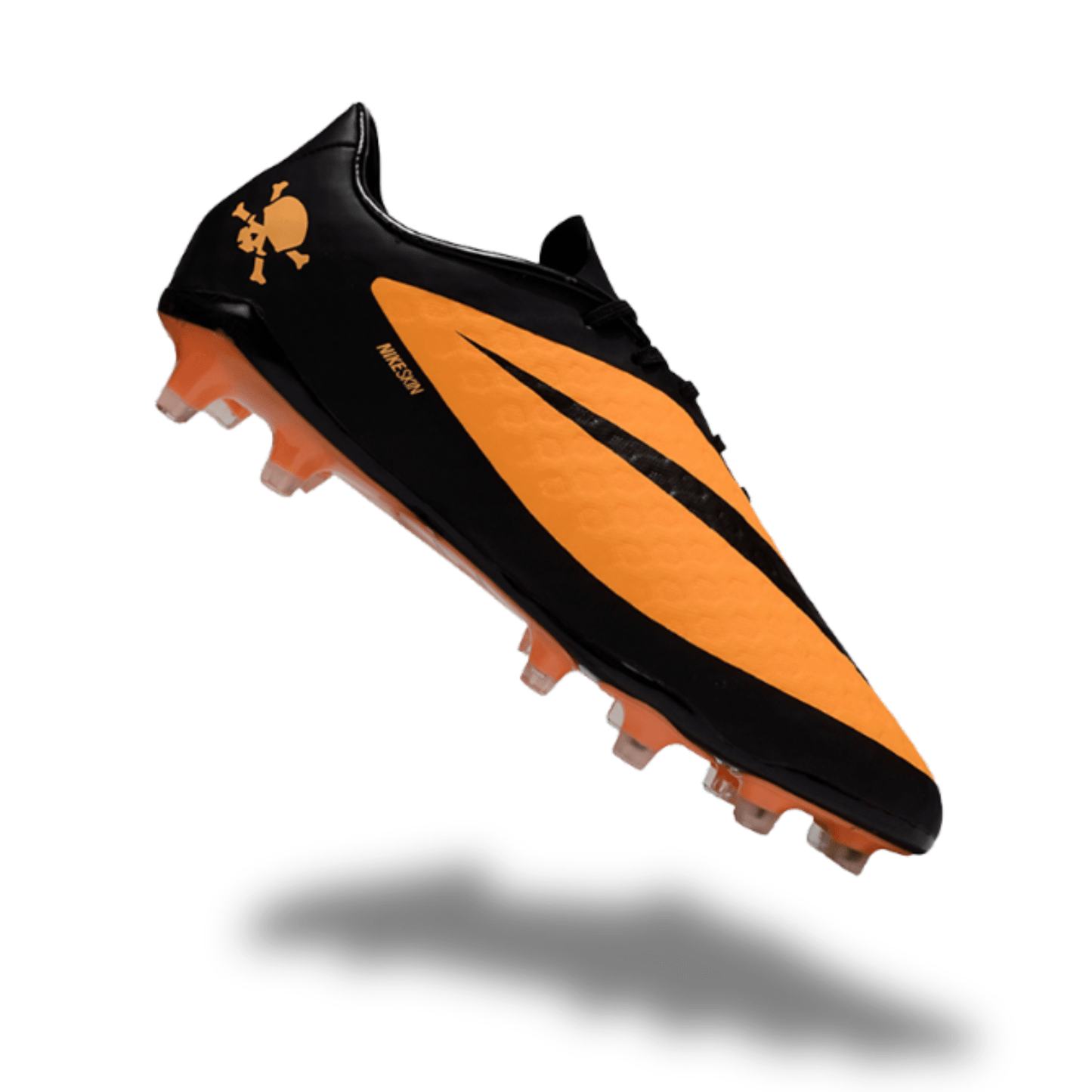 Zapatillas de fútbol para pasto natural Hypervenom naranja y negro – FG